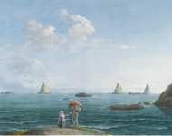 Houel Jean-Pierre-Laurent Islands of Cyclops in the Bay of La Trizza. General View  - Hermitage